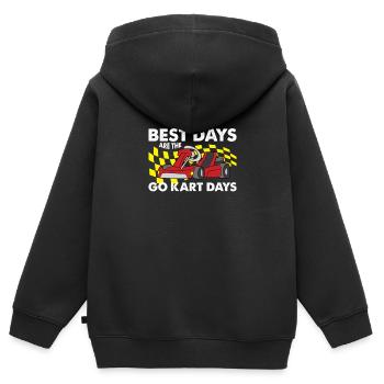 Go-Kart Go Kart Drive Go-Kart Racing - Kids Premium Organic Zip-up Hoodie - black - Back - AI Model Kid Male (0cm)