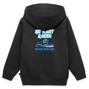 Go-Kart Go Kart Drive Go-Kart Racing - Kids Premium Organic Zip-up Hoodie - black - Back - AI Model Kid Male (0cm)