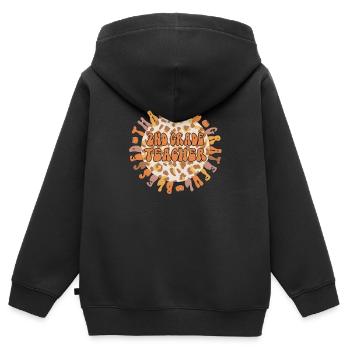 2nd Grade Teacher Thanksgiving Second Grade Team - Kinder Premium Organic Zip Hoodie - Schwarz - Hinten - AI Model Kid Male (0cm)