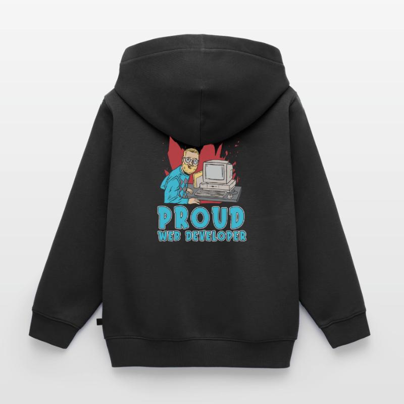 Web Developer Web Developer Web Developer Kids Premium Organic Zip-up Hoodie