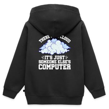 There Is No Cloud 10 - Kinder Premium Organic Zip Hoodie - Schwarz - Hinten - AI Model Kid Male (0cm)