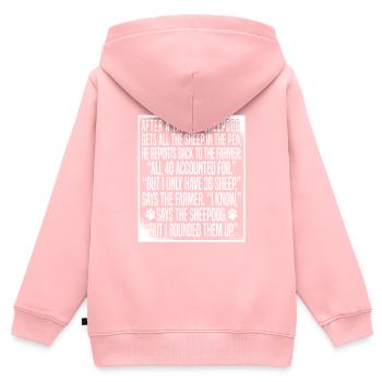 Hundetrainer Hundetrainer - Kinder Premium Organic Zip Hoodie - Rosa - Hinten - AI Model Kid Female (0cm)