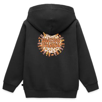 Substitute Teacher Thanksgiving School Sub Teacher - Kinder Premium Organic Zip Hoodie - Schwarz - Hinten - AI Model Kid Male (0cm)