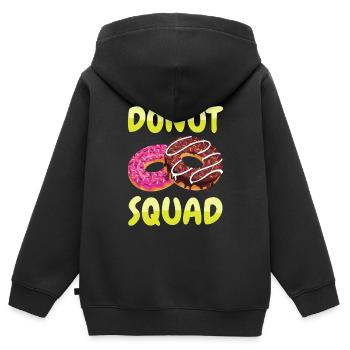 Donut Squad - Sweat Premium à capuche zippé enfant bio - noir - Dos - AI Model Kid Male (0cm)