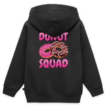 Donut Squad - Sweat Premium à capuche zippé enfant bio - noir - Dos - AI Model Kid Male (0cm)
