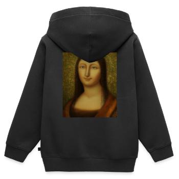Gustav Klimt Style Portrait Einer Frau - Kinder Premium Organic Zip Hoodie - Schwarz - Hinten - AI Model Kid Male (0cm)
