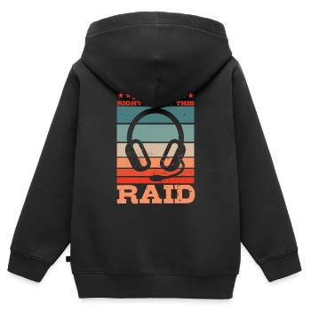 Sûrement juste après ce raid gaming MMORPG gamer - Sweat Premium à capuche zippé enfant bio - noir - Dos - AI Model Kid Male (0cm)