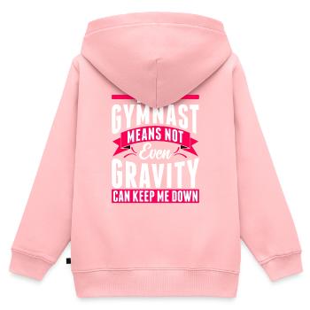 Gymnastik Turner Turnerin Turnen - Kinder Premium Organic Zip Hoodie - Rosa - Hinten - AI Model Kid Female (0cm)