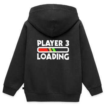 Spieler 3 Laden Neuer Gaming -Vater Baby - Kinder Premium Organic Zip Hoodie - Schwarz - Hinten - AI Model Kid Male (0cm)