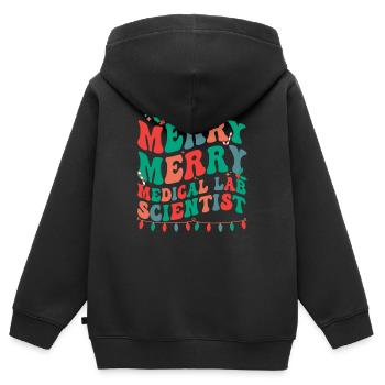 Medical Lab Scientist Christmas Medical Lab Xmas - Kinder Premium Organic Zip Hoodie - Schwarz - Hinten - AI Model Kid Male (0cm)
