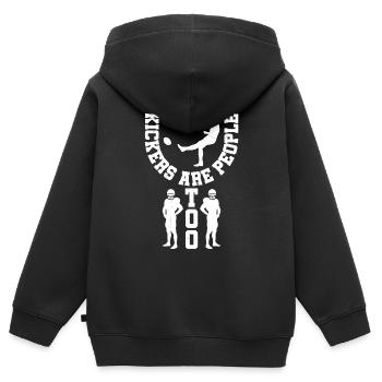 Kickers Are People Too 18 - Kids Premium Organic Zip-up Hoodie - black - Back - AI Model Kid Male (0cm)