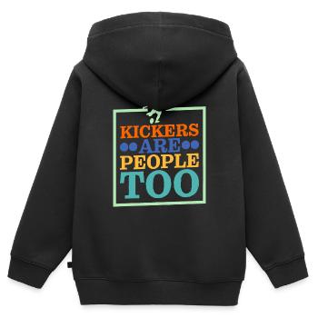 Kickers Are People Too 19 - Kids Premium Organic Zip-up Hoodie - black - Back - AI Model Kid Male (0cm)