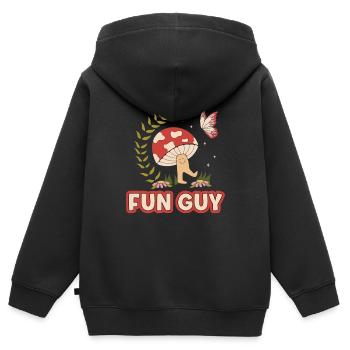 Morels Mushroom Picker Mushroom Farmer Mushroom - Kinder Premium Organic Zip Hoodie - Schwarz - Hinten - AI Model Kid Male (0cm)