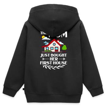 Accueil Maison Maison Achat Propriété - Sweat Premium à capuche zippé enfant bio - noir - Dos - AI Model Kid Male (0cm)