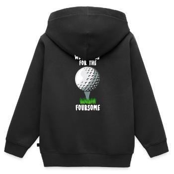 Golf Golf Golfeur Drôle - Sweat Premium à capuche zippé enfant bio - noir - Dos - AI Model Kid Male (0cm)