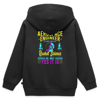 Luft- Und Raumfahrtingenieur Es Ist Wie - Kinder Premium Organic Zip Hoodie - Schwarz - Hinten - AI Model Kid Male (0cm)