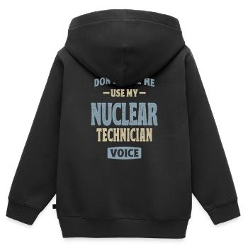 Nukleartechniker Beruf Geburtstagsarbeiter - Kinder Premium Organic Zip Hoodie - Schwarz - Hinten - AI Model Kid Male (0cm)