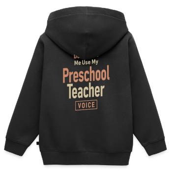 Vorschullehrer Beruf Beruf Geburtstagshelfer - Kinder Premium Organic Zip Hoodie - Schwarz - Hinten - AI Model Kid Male (0cm)