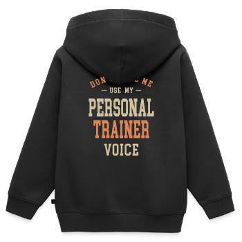 Personal Trainer Job Beruf Geburtstagsarbeiter - Kinder Premium Organic Zip Hoodie - Schwarz - Hinten - AI Model Kid Male (0cm)
