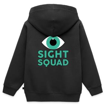 Sight Squad 4 - Kinder Premium Organic Zip Hoodie - Schwarz - Hinten - AI Model Kid Male (0cm)