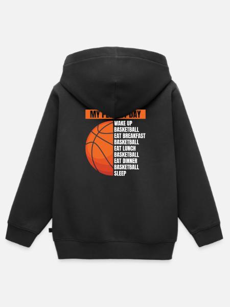Grappige Basketball Player Coach - Kinder Premium zip hoodie biologisch - zwart