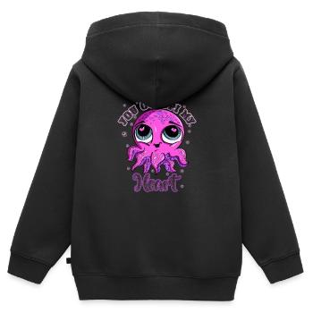 Pretty-Pretty You Octopi My Heart Squid Adorable - Kinder Premium Organic Zip Hoodie - Schwarz - Hinten - AI Model Kid Male (0cm)