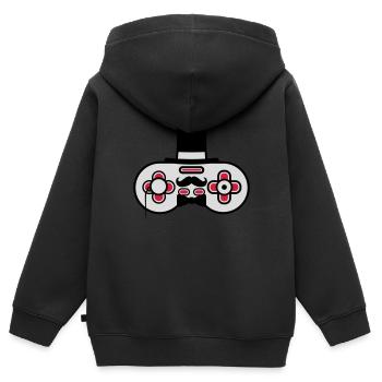Gentlemen alter Controller Retro - Kinder Premium Organic Zip Hoodie - Schwarz - Hinten - AI Model Kid Male (0cm)