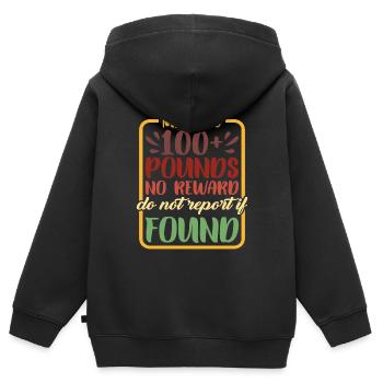 100+ livres manquantes, pas de récompense, ne pas signaler 2 - Sweat Premium à capuche zippé enfant bio - noir - Dos - AI Model Kid Male (0cm)