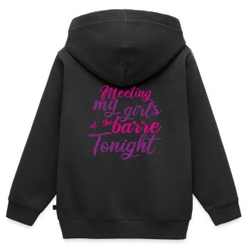 Meeting My Girls At The Barre Tonight 3 - Kinder Premium Organic Zip Hoodie - Schwarz - Hinten - AI Model Kid Male (0cm)