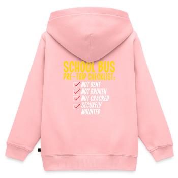 School Bus Pre-trip Checklist, Not Bent, 4 - Kids Premium Organic Zip-up Hoodie - rose - Back - AI Model Kid Female (0cm)