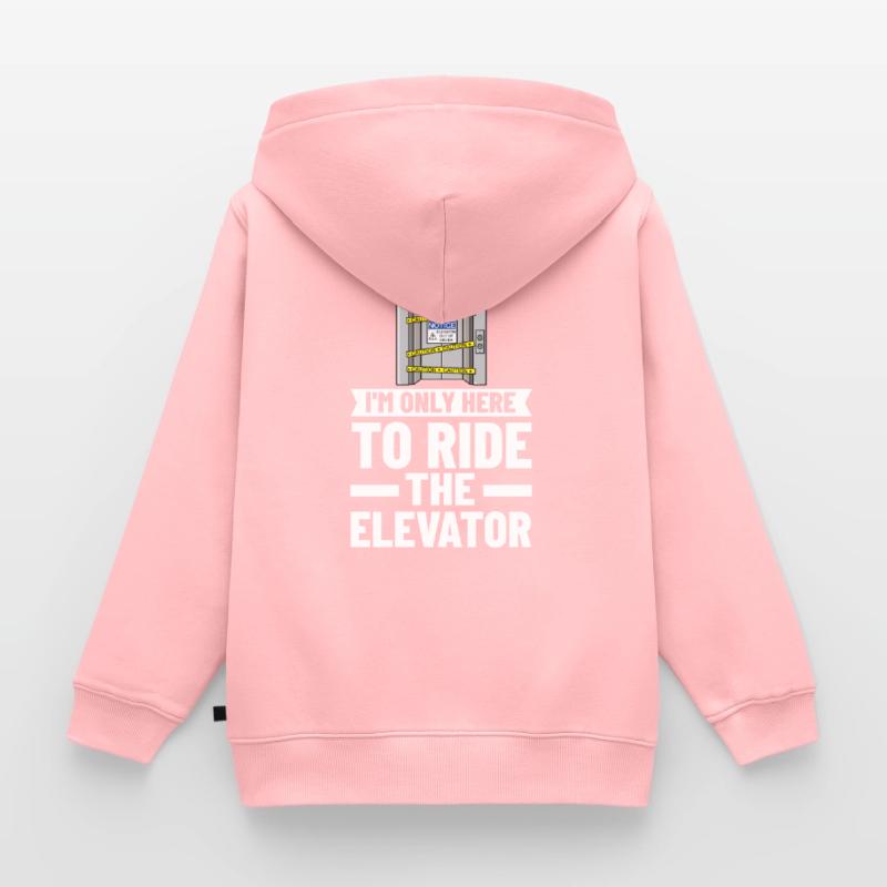 Elevator Elevator Technician Elevator Elevator Kids Premium Organic Zip-up Hoodie