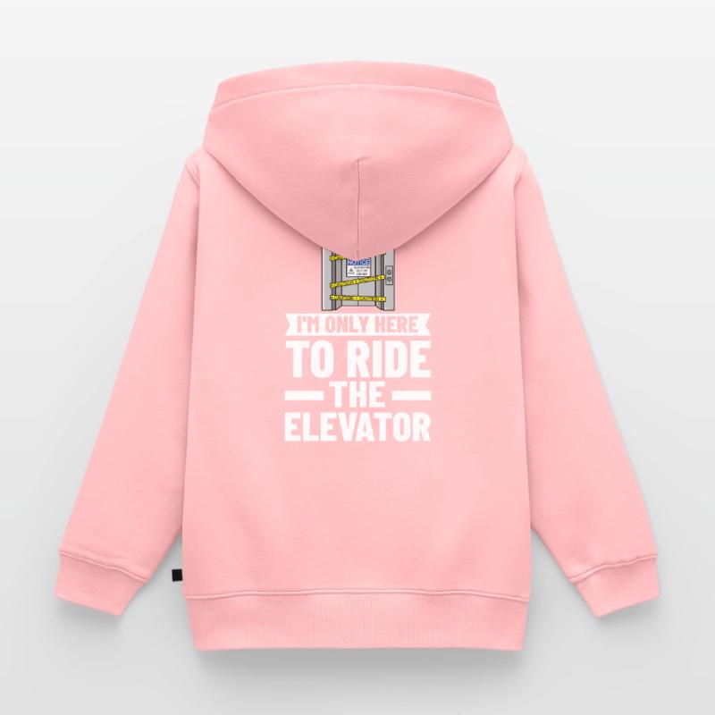 Elevator Elevator Technician Elevator Elevator Kids Premium Organic Zip-up Hoodie