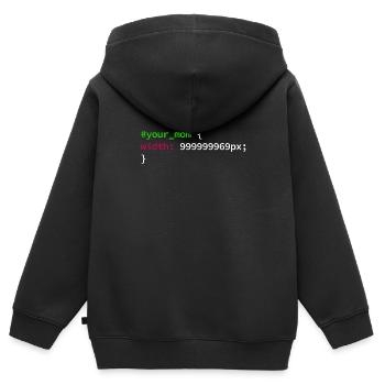 Web and CSS Programmer Developer Coding Code - Kids Premium Organic Zip-up Hoodie - black - Back - AI Model Kid Male (0cm)