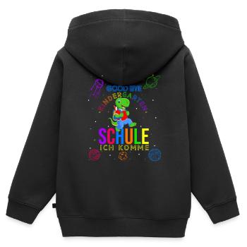 Schulkind Ende Kindergarten Geschenk Grundschule D - Kinder Premium Organic Zip Hoodie - Schwarz - Hinten - AI Model Kid Male (0cm)