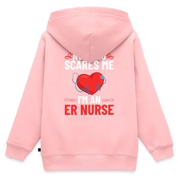 Emergency Department Emergency Nurse First Aid - Kids Premium Organic Zip-up Hoodie - rose - Back - AI Model Kid Female (0cm)