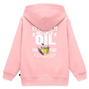 Essential Oil Diffuser Aromatherapy Plants - Kids Premium Organic Zip-up Hoodie - rose - Back - AI Model Kid Female (0cm)