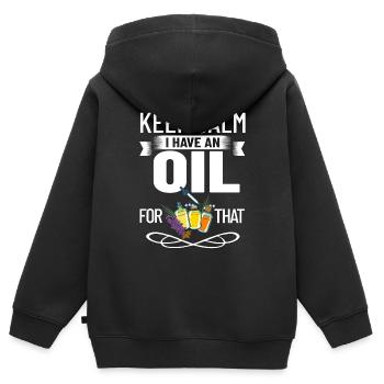 Ätherische Öl Diffusor Aromatherapie Pflanzen - Kinder Premium Organic Zip Hoodie - Schwarz - Hinten - AI Model Kid Male (0cm)