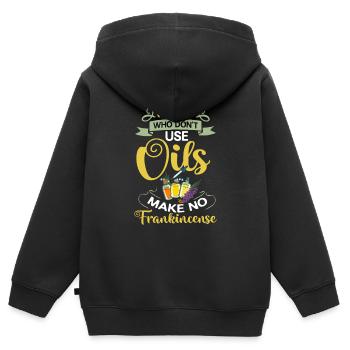 Ätherische Öl Diffusor Aromatherapie Pflanzen - Kinder Premium Organic Zip Hoodie - Schwarz - Hinten - AI Model Kid Male (0cm)