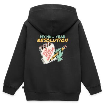 Happy New Year New Year's Eve New Year Christmas - Kids Premium Organic Zip-up Hoodie - black - Back - AI Model Kid Male (0cm)