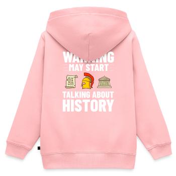 Geschichte Lehrer Lektion Professor Historiker - Kinder Premium Organic Zip Hoodie - Rosa - Hinten - AI Model Kid Female (0cm)
