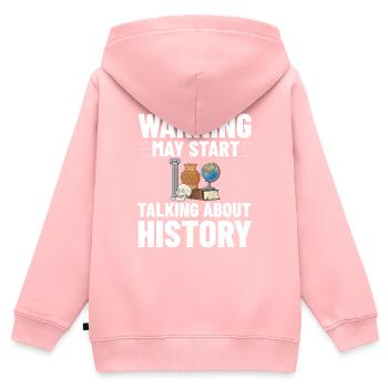 Geschichte Lehrer Lektion Professor Historiker - Kinder Premium Organic Zip Hoodie - Rosa - Hinten - AI Model Kid Female (0cm)