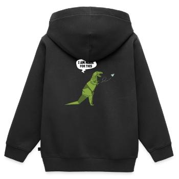 Origami Japanische Kunst Faltender Kranich Papier - Kinder Premium Organic Zip Hoodie - Schwarz - Hinten - AI Model Kid Male (0cm)