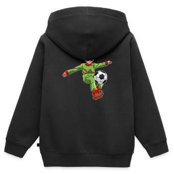 Santa Claus Football Player Eleven - Kids Premium Organic Zip-up Hoodie - black - Back - AI Model Kid Male (0cm)