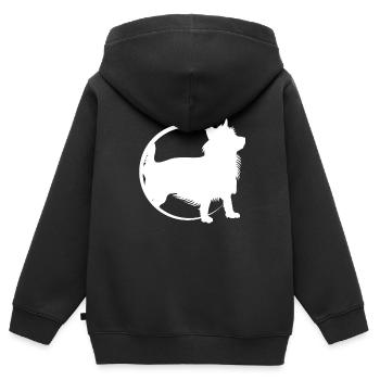 Australian Terrier - Kinder Premium Organic Zip Hoodie - Schwarz - Hinten - AI Model Kid Male (0cm)