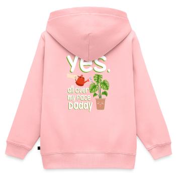 Yes All Over My Face Daddy Gärtner - Kinder Premium Organic Zip Hoodie - Rosa - Hinten - AI Model Kid Female (0cm)