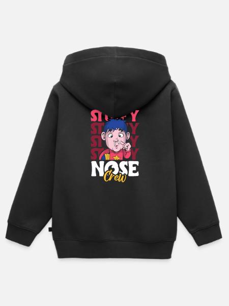 Stuffy Nose Crew Shirt Geschenk - Kinder Premium Organic Zip Hoodie - Schwarz