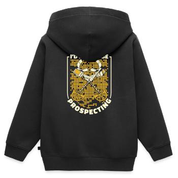 Schürfer Schürfen Schatz - Kinder Premium Organic Zip Hoodie - Schwarz - Hinten - AI Model Kid Male (0cm)