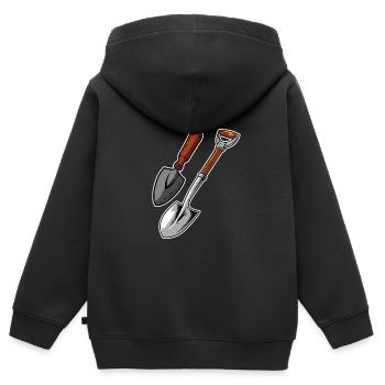 Hobbygärtner Garten - Kinder Premium Organic Zip Hoodie - Schwarz - Hinten - AI Model Kid Male (0cm)