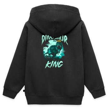 Dinosaur Adult dinosaur - Kids Premium Organic Zip-up Hoodie - black - Back - AI Model Kid Male (0cm)