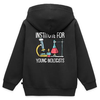 Biology Biologist Children Biology - Kids Premium Organic Zip-up Hoodie - black - Back - AI Model Kid Male (0cm)